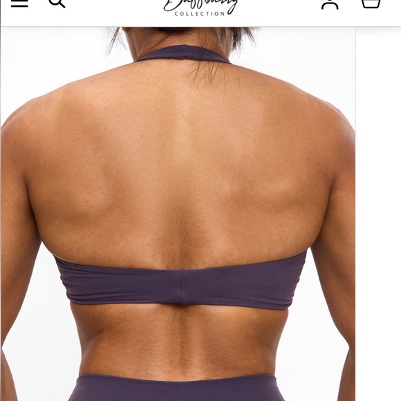 Buff bunny collection Twist-Front Sports  poshknit twist halter purple shadow - Picture 7 of 7